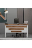 Betroya Orion Ofis Makam Çalışma Masası Beyaz Kemençe (Sandalye Dahil Değildir) - 5