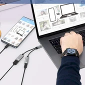 HEPU HP-Z05 Type-C to Type-C + USB Dönüştürücü Adaptör - 2