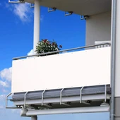 Ceylan Home Balkon Demiri Perdesi Bağcıklı Her Ölçüde Özel Dikim Krem - 1