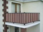 Ceylan Home Balkon Demiri Perdesi Kuş Gözü Her Ölçüde Özel Dikim Kahve Rengi - 1