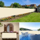 Ceylan Home Balkon Demiri Perdesi Bağcıklı Her Ölçüde Özel Dikim Krem - 4