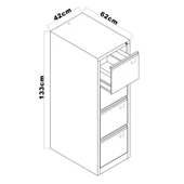 Kartoteks Klasör Dolabı Çelik 4 Çekmeceli thumbnail 7