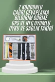 7 Kordonlu Akıllı Saat Plastik Kordon Hasır Kordon Çelik Kordon thumbnail 2