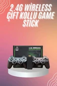 4k Game Stick Oyun Konsolu 2.4g Kablosuz Çift Kol Nostaljik Oyunlar thumbnail 1