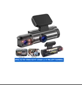 Leerfei 3 Kameralı Araç İçi Kamera Sd Kart Destekli Kamera V9 - (Hafıza Kartı Dahil Değildir) - 1