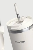 Stevig ST-242 2 Moods Tuck-In Tumbler Sızdırmaz Çelik Termos 900ML White Sand - 2