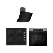 Ferre Fryart Mı Siyah Ankastre Cam Set (XE63MI Fırın 1140 Ocak D063 Davlumbaz) thumbnail 1