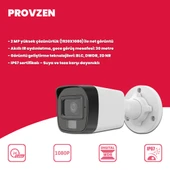 Provzen Hikvision 4 Kameralı IP Full HD Renkli Güvenlik Kamerası Mikrofonlu thumbnail 3