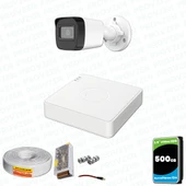 Provzen Hikvision 1 Kameralı Full HD Geniş Açı Güvenlik Kamerası 500GB Olay Anında bildirim thumbnail 1