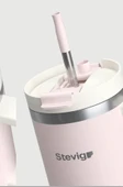 Stevig ST-241 2 Moods Tuck-In Tumbler Sızdırmaz Çelik Termos 900ML Petal Pink - 4