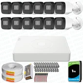 Provzen Hikvision 12 Kameralı Full HD Geniş Açı Güvenlik Kamerası 1TB Olay Anında bildirim thumbnail 1