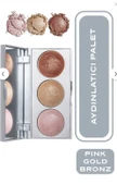 Golden Rose Strobing Highlighter Palette Üçlü Fırınlanmış Aydınlatıcı - 1
