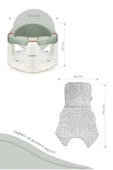 Babyjem Önden Açılır Banyo ve Mama Oturağı ve Minderi - 2 ' Li Set Soft Yeşil - 5