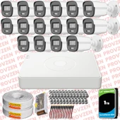 Provzen Hikvision ColorVu Full HD 16 Kameralı Gece Renkli Güvenlik Kamerası Olay Anında bildirim thumbnail 1