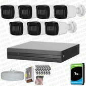 Provzen Dahua 7 Kameralı Full HD 40 Metre Gece Görüşlü Güvenlik Kamerası thumbnail 1