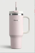 Stevig ST-241 2 Moods Tuck-In Tumbler Sızdırmaz Çelik Termos 900ML Petal Pink - 5