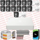 Provzen Hikvision 13 Kamera Hibrit ColorVu Full HD Güvenlik Kamera Olay Anında bildirim - 1