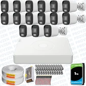 Provzen UNV Full HD 15 Kamera Renkli Gece Görüş Mikrofonlu Olay Anında bildirim thumbnail 1