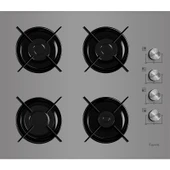Ferre 2240 Gri 60 cm Emaye Izgaralı Set Üstü Cam Ocak - Doğalgaz thumbnail 1