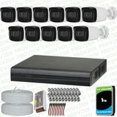 Provzen Dahua 11 Kameralı Full HD 40 Metre Gece Görüşlü Güvenlik Kamerası thumbnail 1