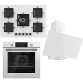 Ferre Flowart Ss Serisi Beyaz Set (SS036 + QMS63CB +D078 ) -75'lik Seri - Kare Emaye Izgara thumbnail 1