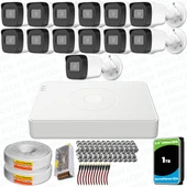 Provzen Hikvision 13 Kameralı Full HD Geniş Açı Güvenlik Kamerası 1TB Olay Anında bildirim thumbnail 1