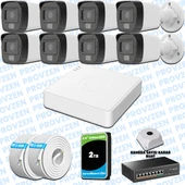 Provzen Hikvision 8’li İP 4MP Güvenlik Kamerası Seti Colorvu Mikrofonlu Olay Anında Bildirim - 1