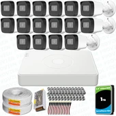 Provzen Hikvision 16 Kameralı Full HD Geniş Açı Güvenlik Kamerası 1TB Olay Anında bildirim thumbnail 1