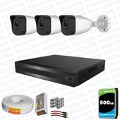 Provzen RV HiLook 3 Kameralı Full HD Geniş Açı Güvenlik Kamerası thumbnail 1