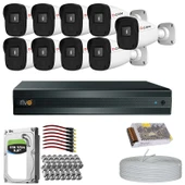 RİVO Dcam 9 Kameralı 40 Metre Gece Görüşlü Set 1TB 7/24 Hdd thumbnail 1