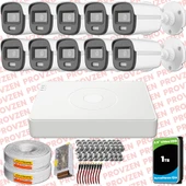Provzen Hikvision ColorVu Full HD 10 Kameralı Gece Renkli Güvenlik Kamerası Olay Anında bildirim thumbnail 1