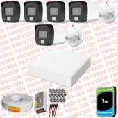 Provzen Hikvision 5 Kamera Hibrit ColorVu Full HD Güvenlik Kamera Olay Anında bildirim thumbnail 1