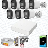 Provzen UNV Full HD 7 Kamera Renkli Gece Görüş Mikrofonlu Olay Anında bildirim thumbnail 1