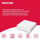 Provzen Hikvision 6’lı İP 4MP Güvenlik Kamerası Seti Colorvu Mikrofonlu Olay Anında Bildirim thumbnail 2