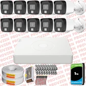 Provzen Hikvision 10 Kamera Hibrit ColorVu Full HD Güvenlik Kamera Olay Anında bildirim - 1