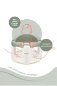 Babyjem Önden Açılır Banyo ve Mama Oturağı ve Minderi - 2 ' Li Set Soft Yeşil - 2