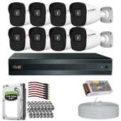 RİVO Dcam 8 Kameralı 40 Metre Gece Görüşlü Set 1TB 7/24 Hdd - 1