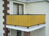 Ceylan Home Balkon Demiri Perdesi Kuş Gözü Her Ölçüde Özel Dikim Sarı - 1