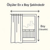 GENCER Home Balkon Perdesi Bağcıklı Ölçü Seçenekli Gri thumbnail 2