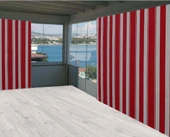 Ceylan Home Balkon Perdesi Brandası Her Ölçüde Özel Dikim Kırmızı - 1