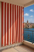 GENCER Home Balkon Perdesi Kuş Gözü Ölçü Seçenekli Kırmızı - 1