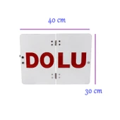 ADR Metal BOŞ- DOLU Uyarı Levhası 40x30 cm Reflektörlü Parlayan Katlanır Uyarı Levha 1 Adet thumbnail 2