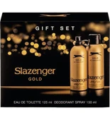 Slazenger Parfüm Gold Edt 125ml + 150ml Erkek Deodorant Kofre Set - Diş Beyazlatıcı Köpük Hediye thumbnail 1