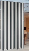 GENCER Home Balkon Perdesi Metal Kuş Gözü Ölçü Seçenekli Gri Beyaz - 1
