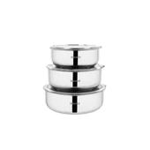 Schafer Practi 3 lü Çelik Saklama Kabı (16-18-20 Cm)-6 Parça-Inox - 2