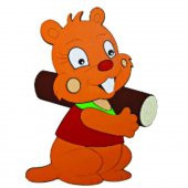 Woodylife Kunduz Ahşap Dolap-Duvar Figürü-60 cm Çocuk Odası Anaokulu Dekor - 1