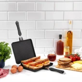 Schafer Tastemake Döküm Ocak Üstü Tost Izgara 20x26 Cm-2 Parça - 1