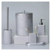 Selim Dekor Linen Banyo Setı Gümüş thumbnail 1