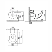 Creavit Free Rim-Off Asma Klozet + Creavit Yavaş Kapanır Kapak + Creavit Gömme Rezervuar thumbnail 7