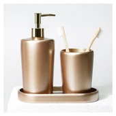 Selim Dekor Conical Banyo Seti Vizon thumbnail 3